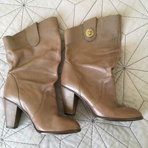 Marc by Marc Jacobs taupe mid-calf boots